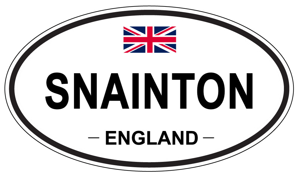 SNAINTON, ENGLAND - Oval Sticker