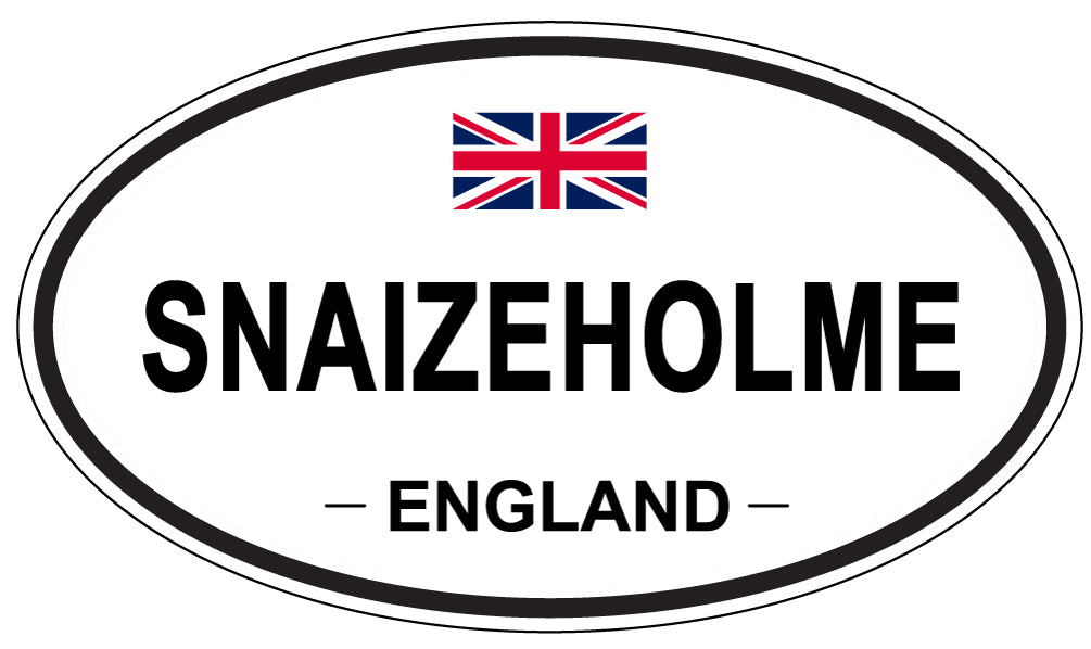 SNAIZEHOLME, ENGLAND - Oval Sticker