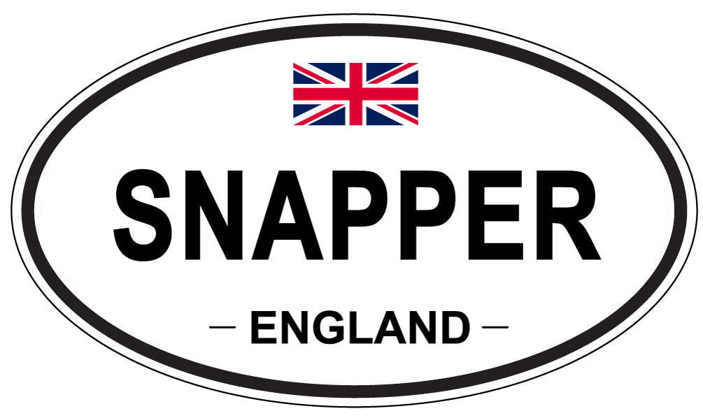 SNAPPER, ENGLAND - Oval Sticker
