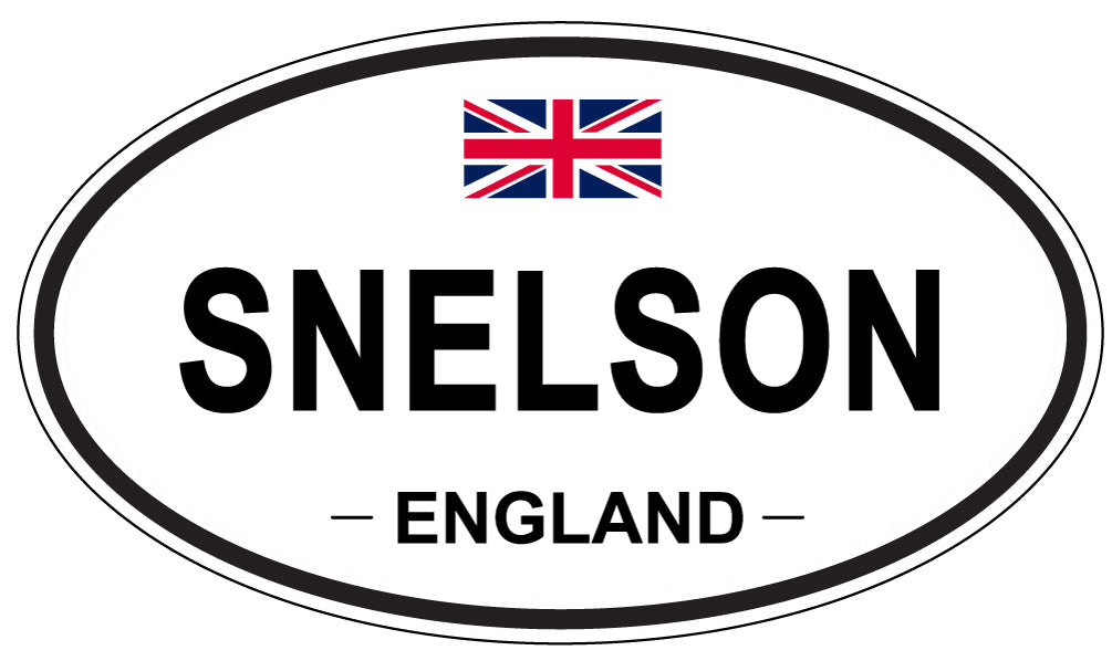 SNELSON, ENGLAND - Oval Sticker