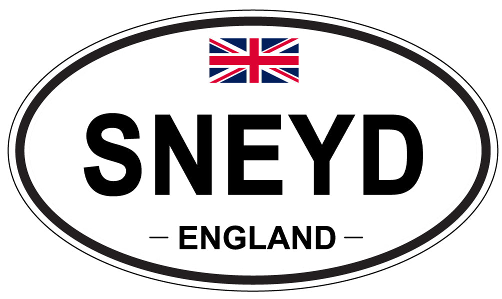 SNEYD, ENGLAND - Oval Sticker