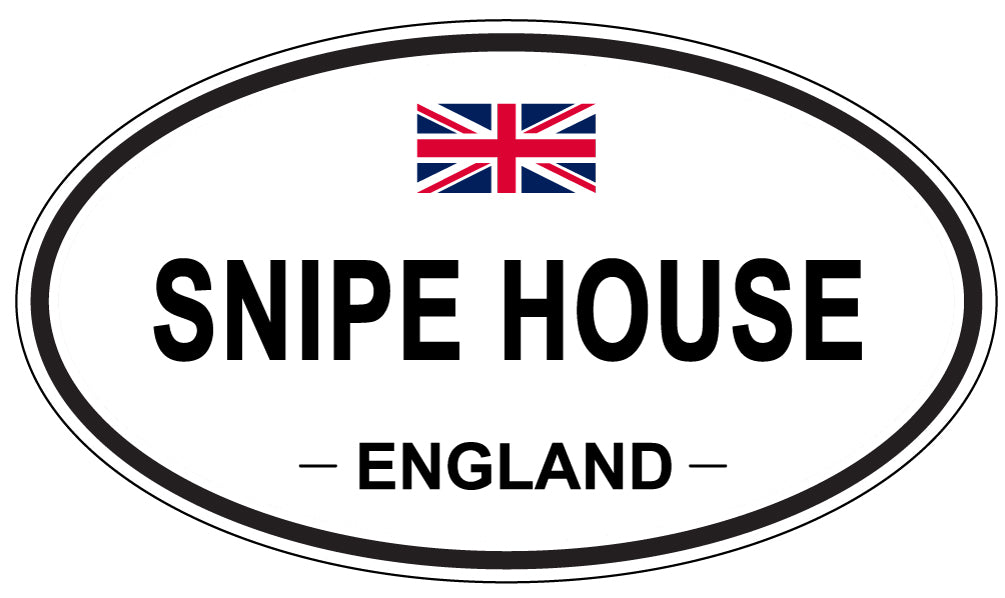 SNIPE HOUSE, ENGLAND - Oval Sticker