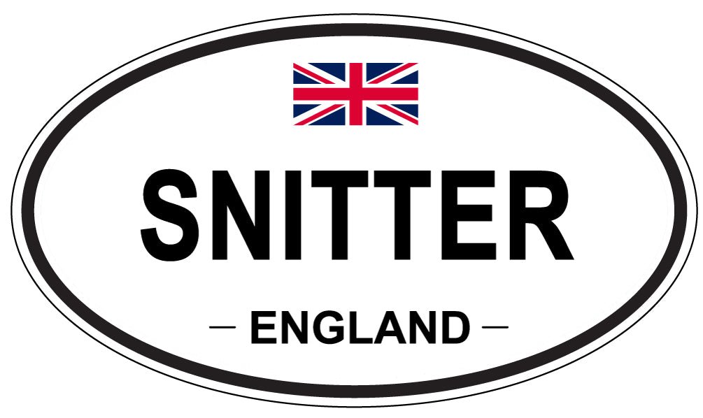 SNITTER, ENGLAND - Oval Sticker