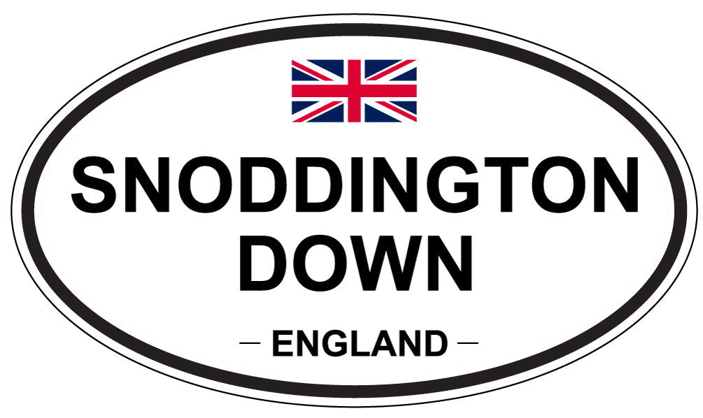 SNODDINGTON DOWN, ENGLAND - Oval Sticker