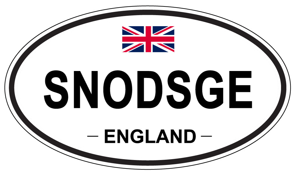 SNODSGE, ENGLAND - Oval Sticker