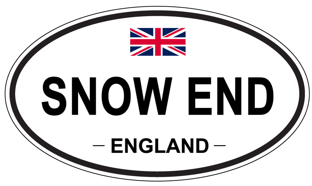 SNOW END, ENGLAND - Oval Sticker