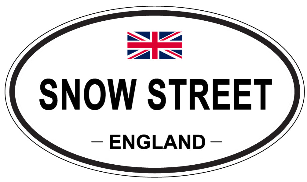 SNOW STREET, ENGLAND - Oval Sticker