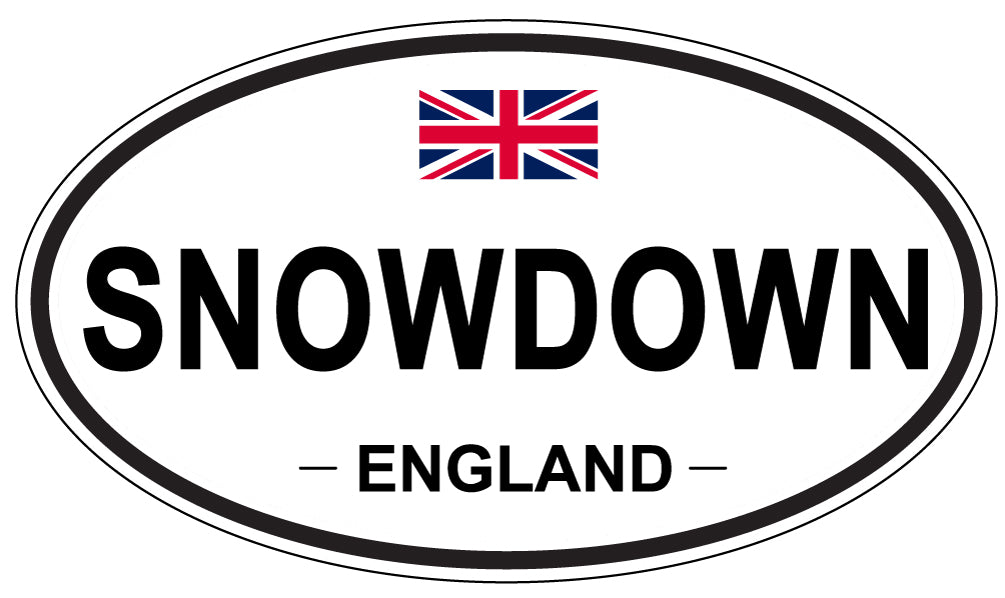 SNOWDOWN, ENGLAND - Oval Sticker