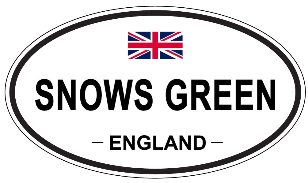 SNOWS GREEN, ENGLAND - Oval Sticker