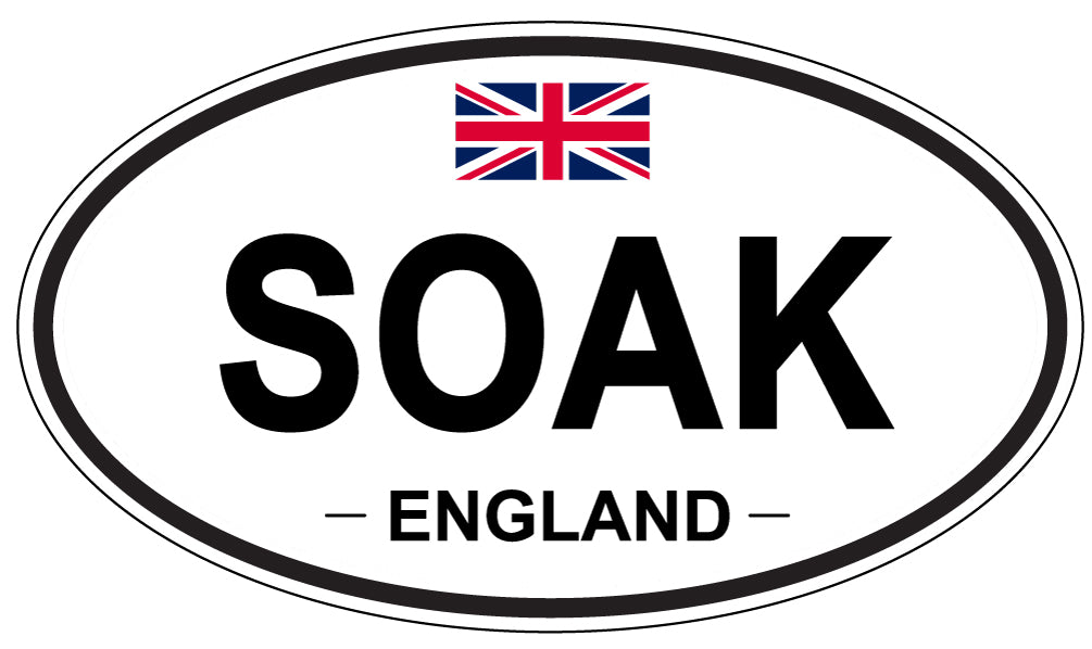 SOAK, ENGLAND - Oval Sticker