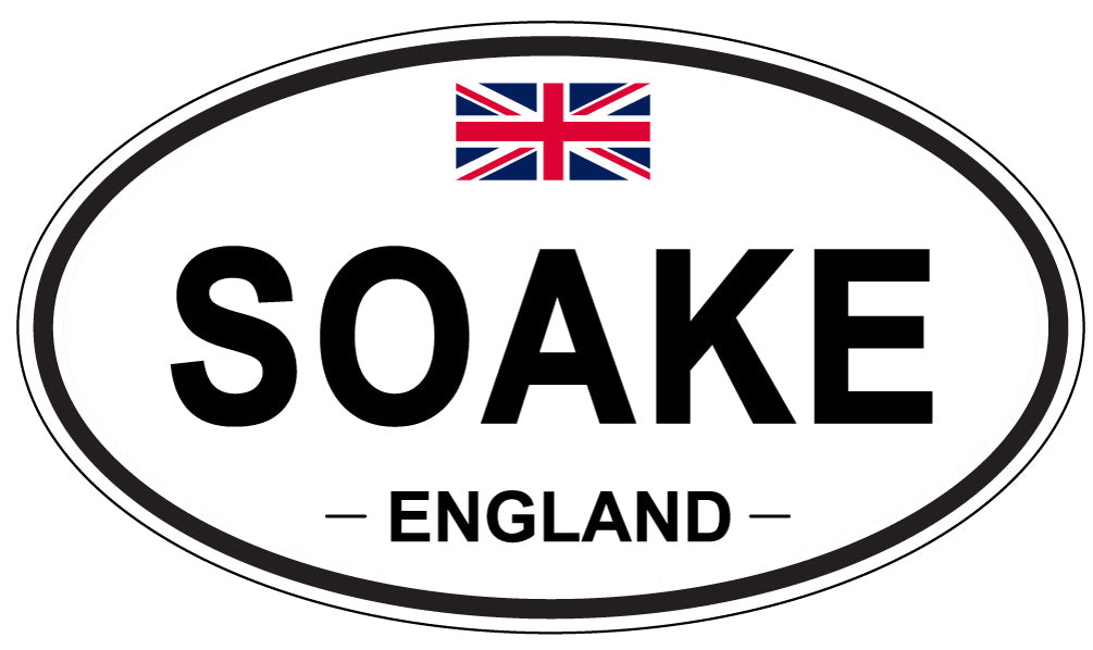 SOAKE, ENGLAND - Oval Sticker