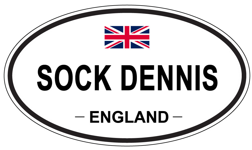 SOCK DENNIS, ENGLAND - Oval Sticker
