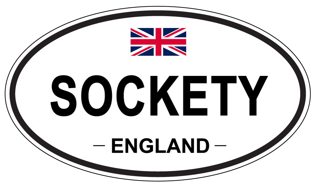 SOCKETY, ENGLAND - Oval Sticker