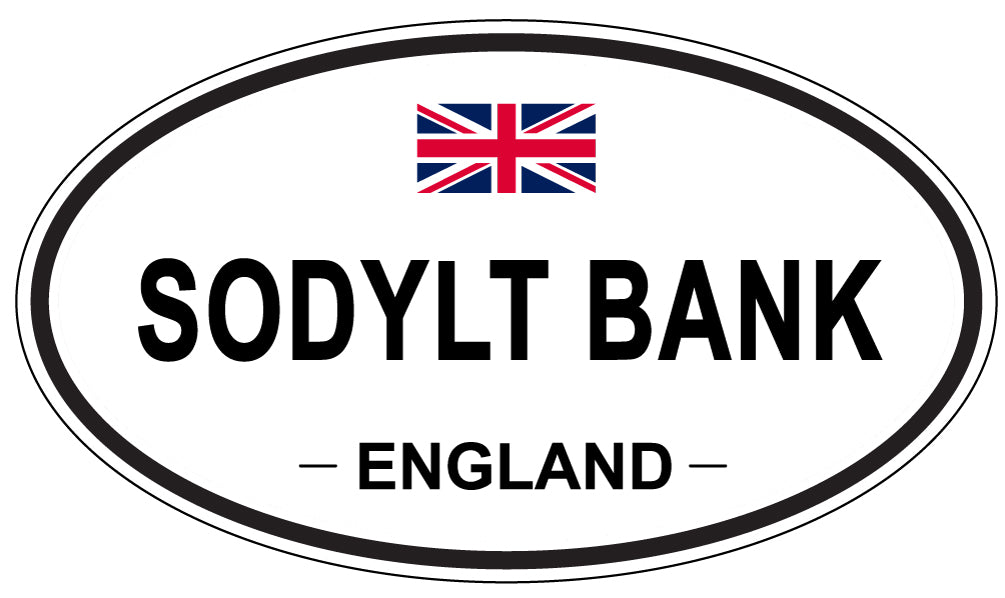 SODYLT BANK, ENGLAND - Oval Sticker