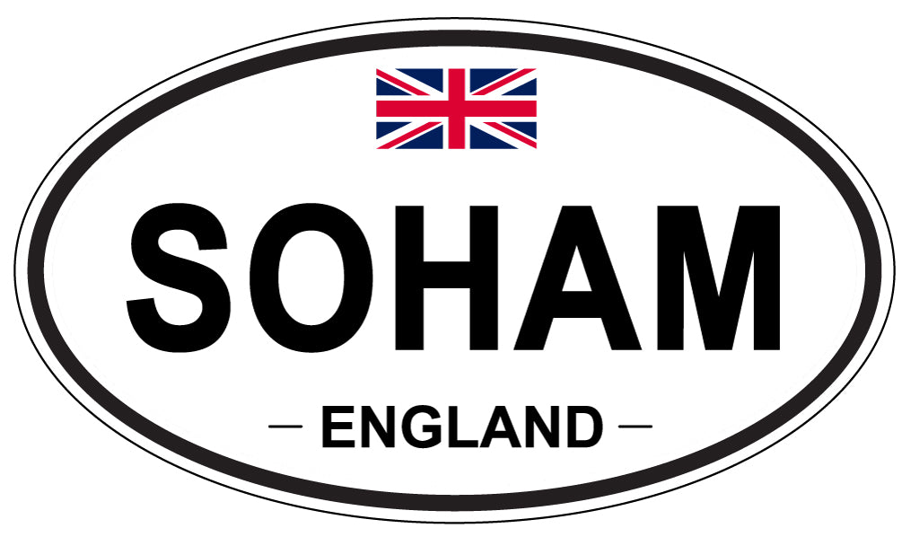 SOHAM, ENGLAND - Oval Sticker