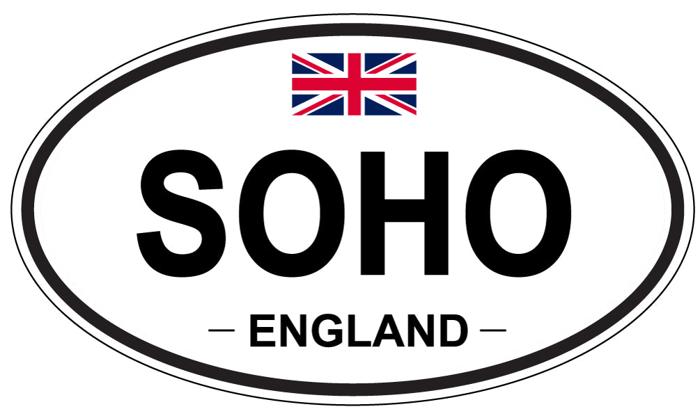 SOHO, ENGLAND - Oval Sticker