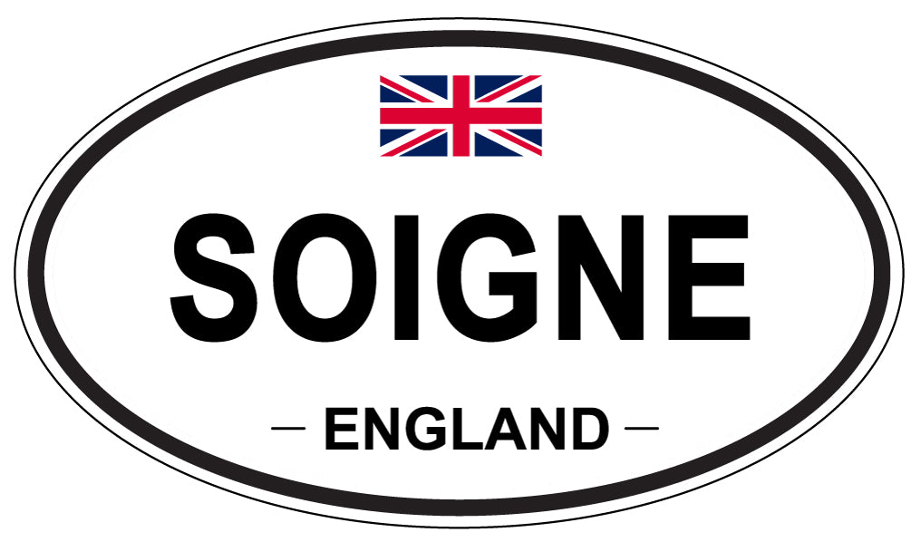 SOIGNE, ENGLAND - Oval Sticker