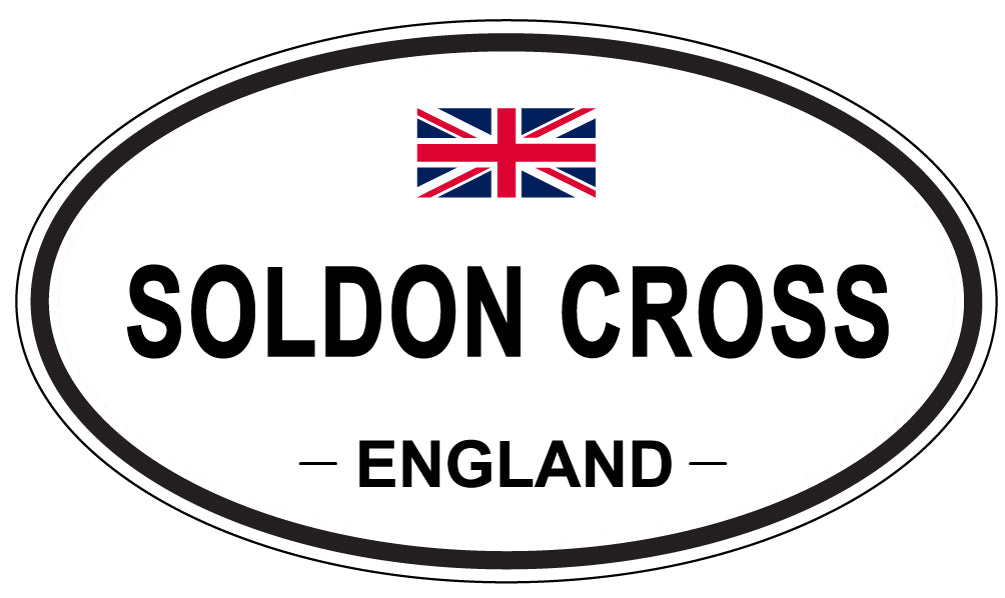 SOLDON CROSS, ENGLAND - Oval Sticker