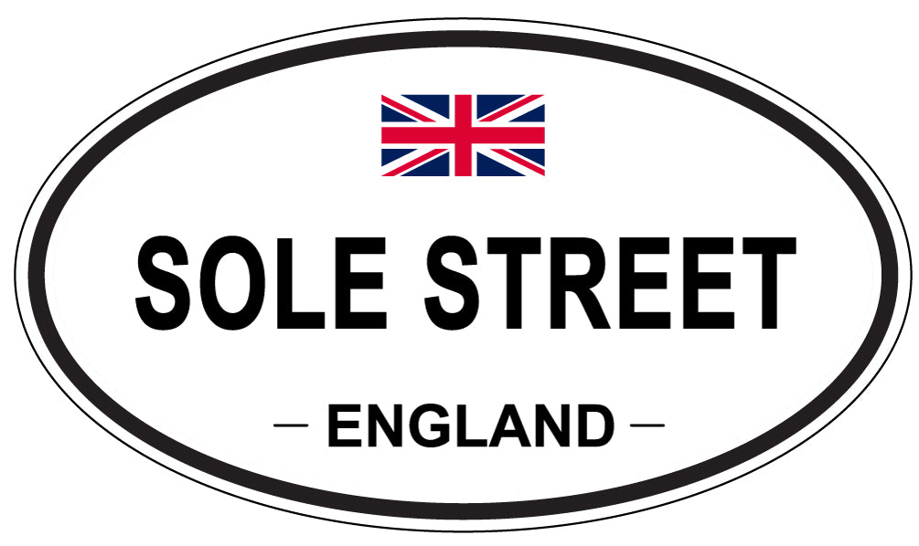 SOLE STREET, ENGLAND - Oval Sticker