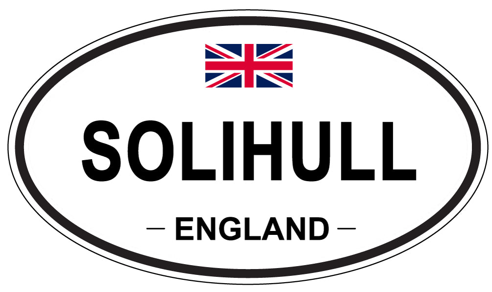SOLIHULL, ENGLAND - Oval Sticker
