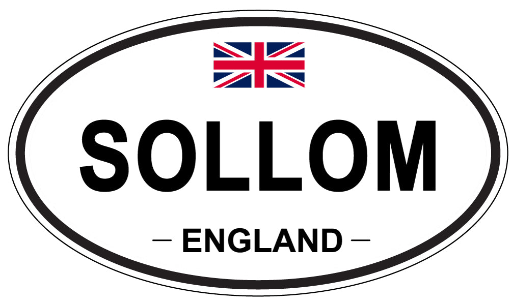 SOLLOM, ENGLAND - Oval Sticker