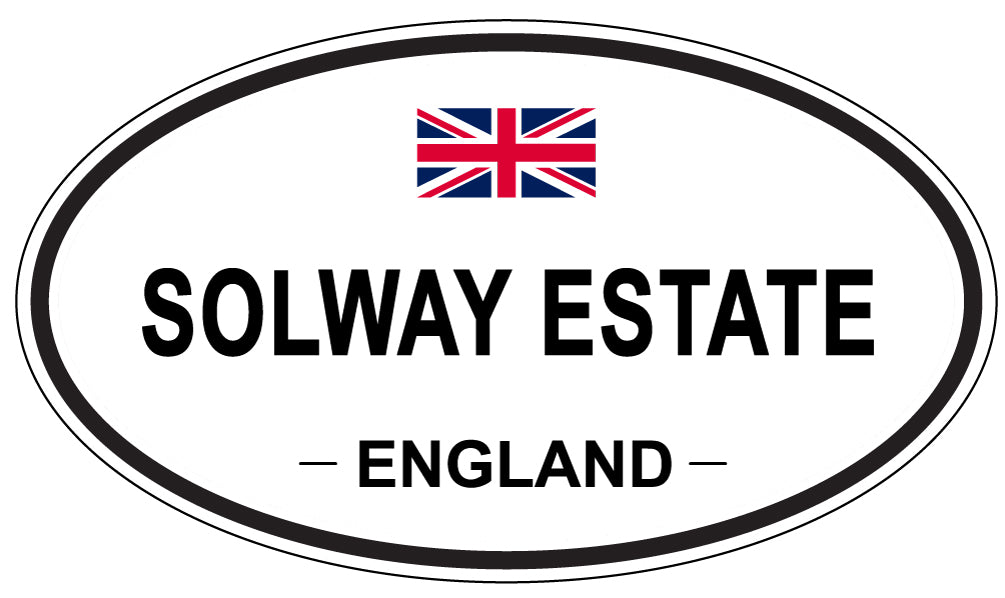 SOLWAY ESTATE, ENGLAND - Oval Sticker
