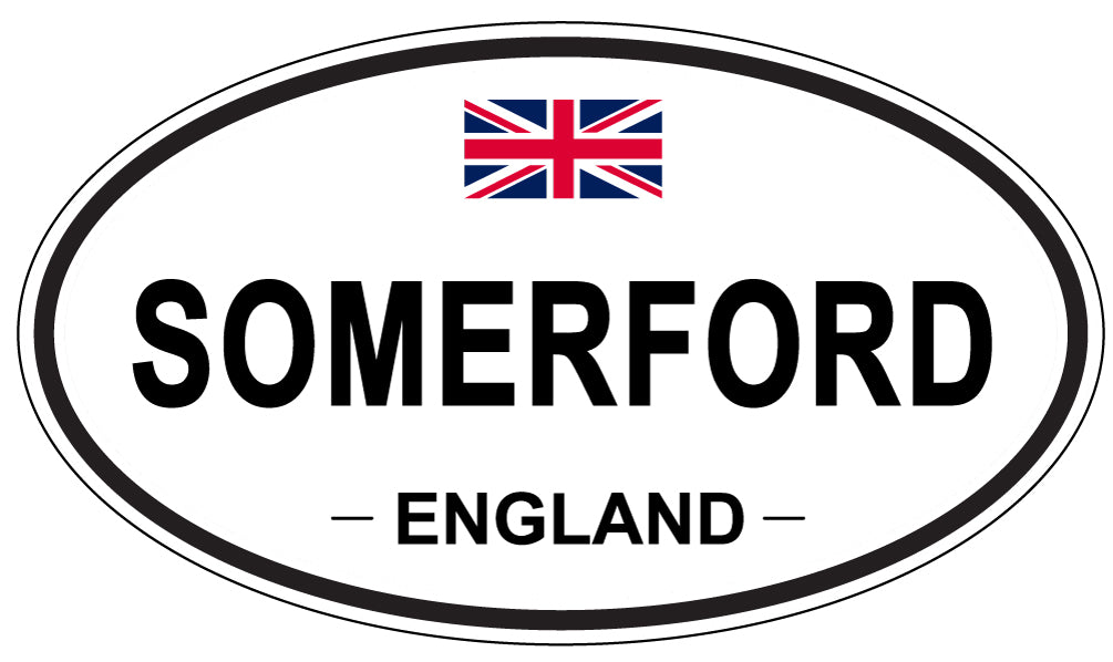 SOMERFORD, ENGLAND - Oval Sticker