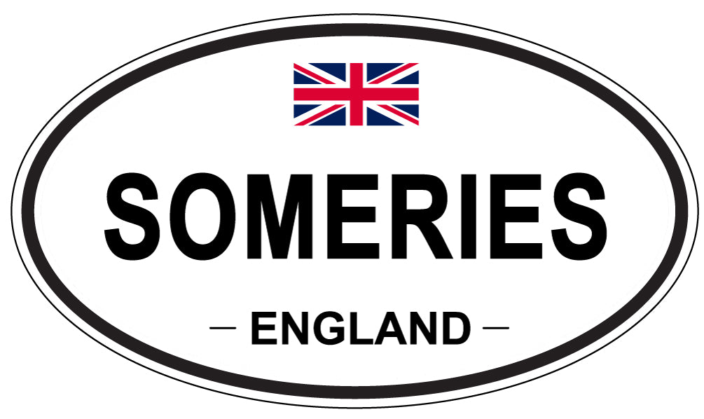 SOMERIES, ENGLAND - Oval Sticker