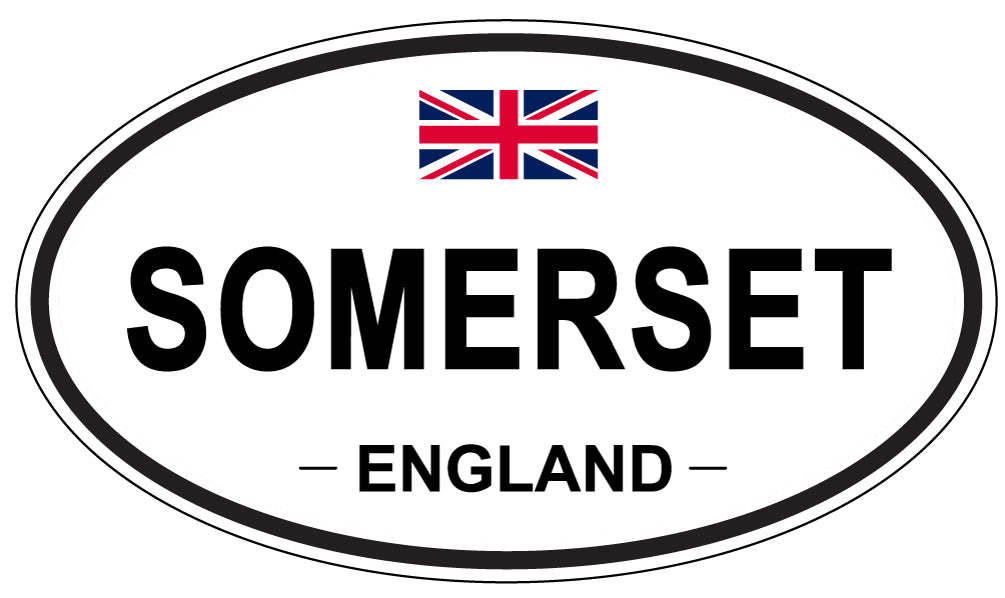 SOMERSET, ENGLAND - Oval Sticker