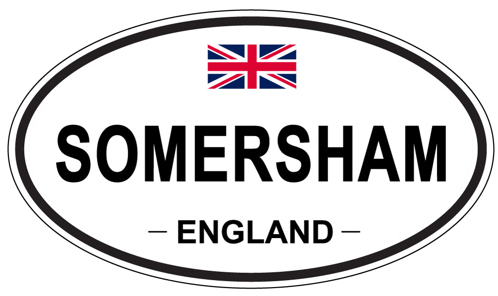 SOMERSHAM, ENGLAND - Oval Sticker