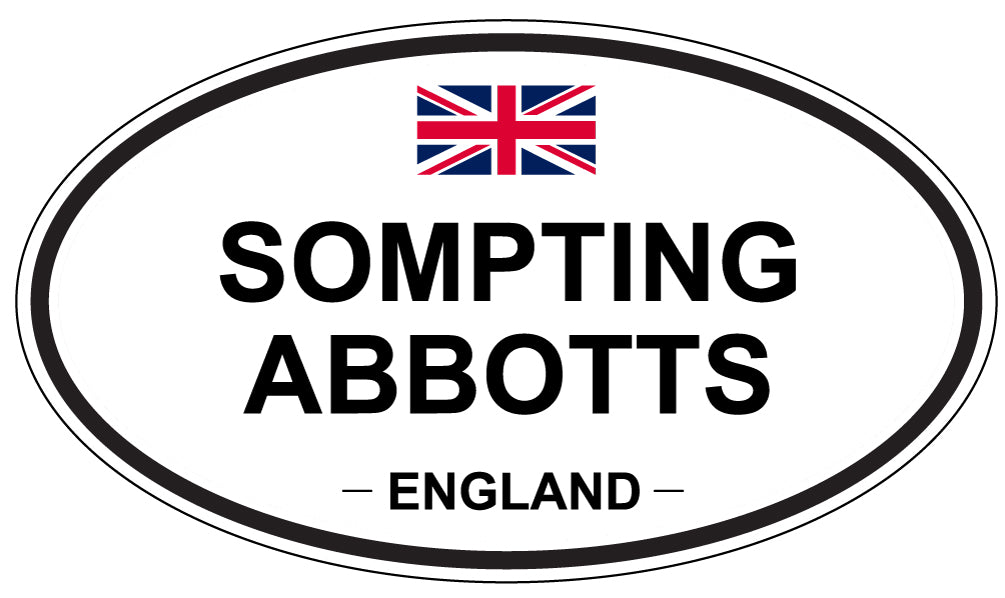 SOMPTING ABBOTTS, ENGLAND - Oval Sticker