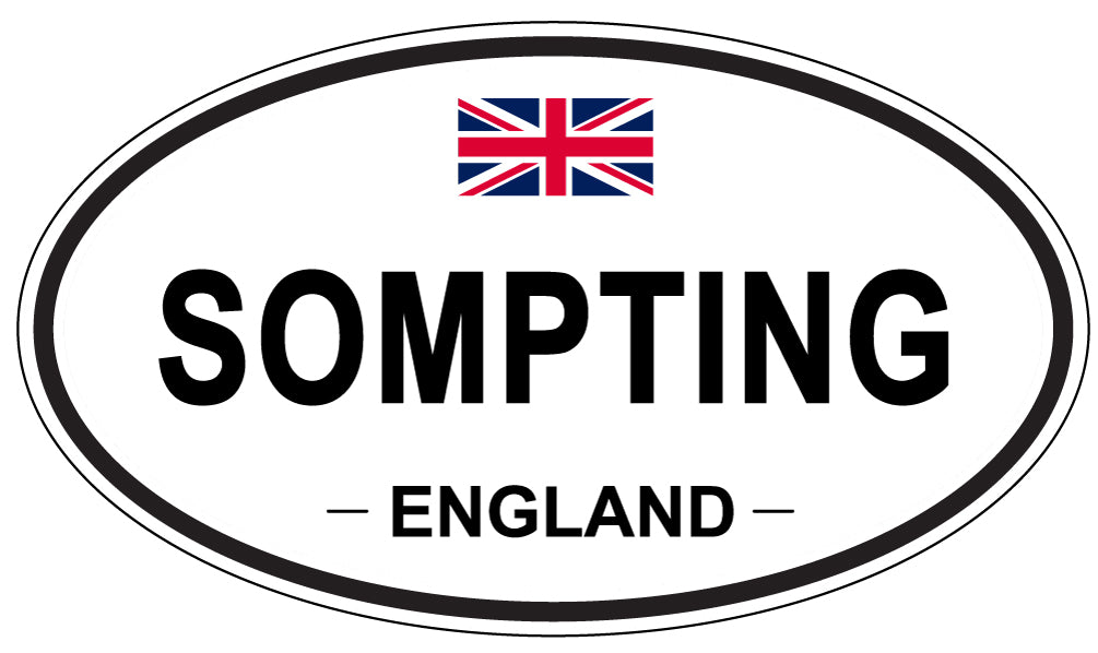 SOMPTING, ENGLAND - Oval Sticker