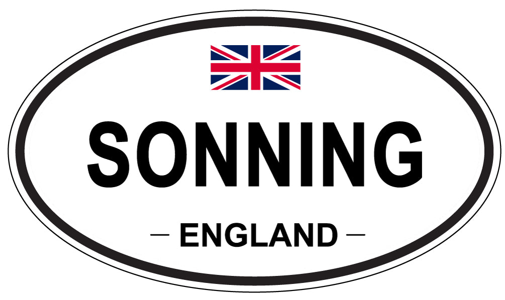 SONNING, ENGLAND - Oval Sticker