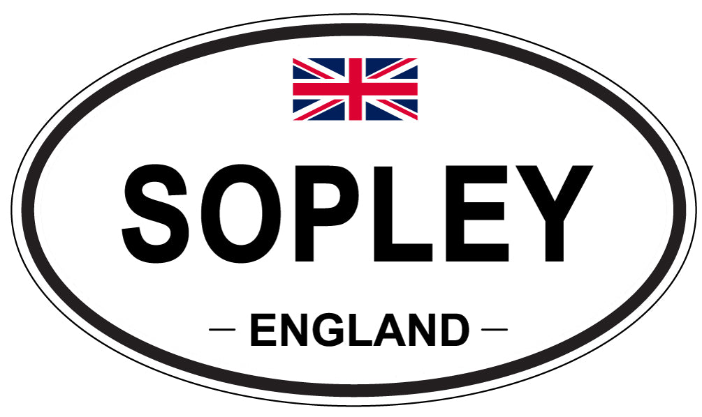 SOPLEY, ENGLAND - Oval Sticker