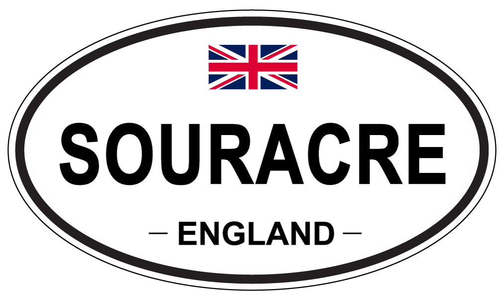 SOURACRE, ENGLAND - Oval Sticker