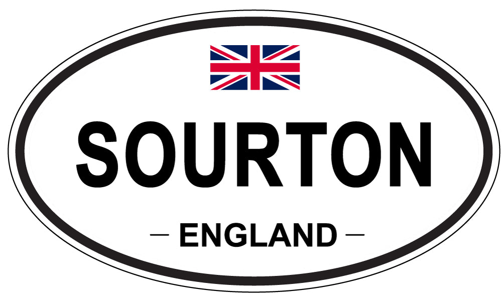 SOURTON, ENGLAND - Oval Sticker
