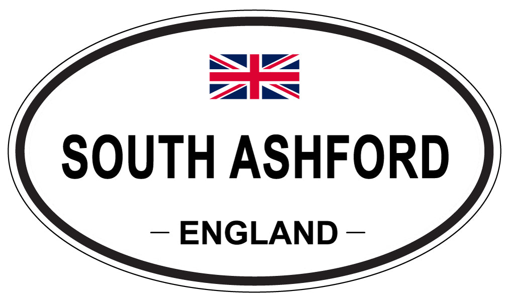 SOUTH ASHFORD, ENGLAND - Oval Sticker