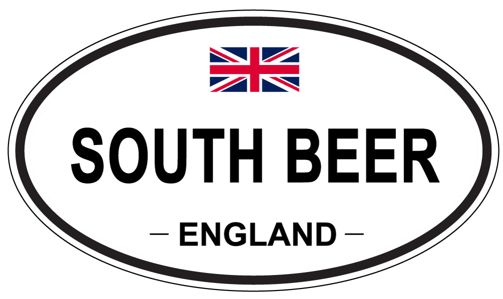 SOUTH BEER, ENGLAND - Oval Sticker
