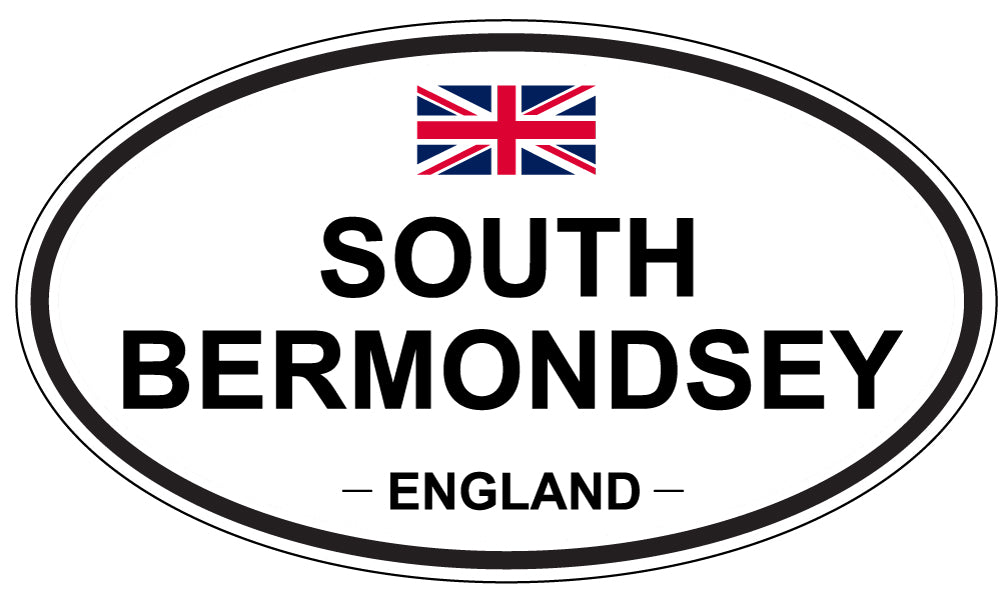 SOUTH BERMONDSEY, ENGLAND - Oval Sticker