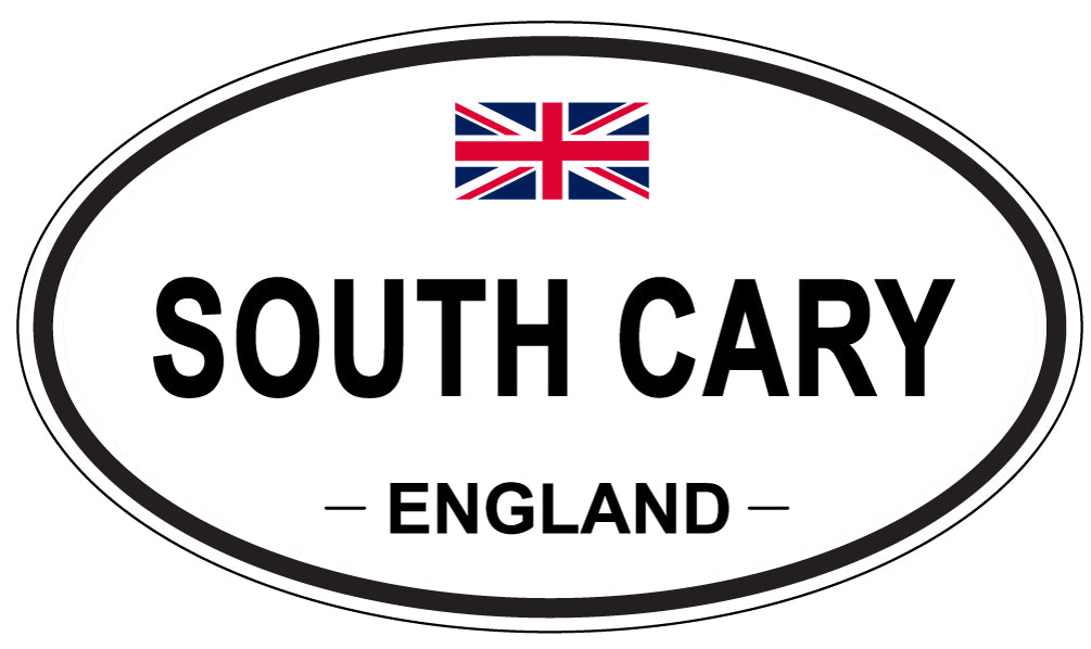 SOUTH CARY, ENGLAND - Oval Sticker