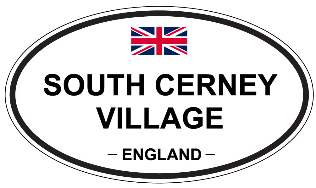 SOUTH CERNEY VILLAGE, ENGLAND - Oval Sticker