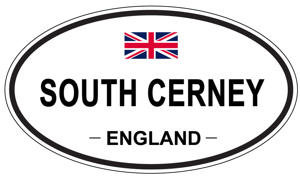 SOUTH CERNEY, ENGLAND - Oval Sticker