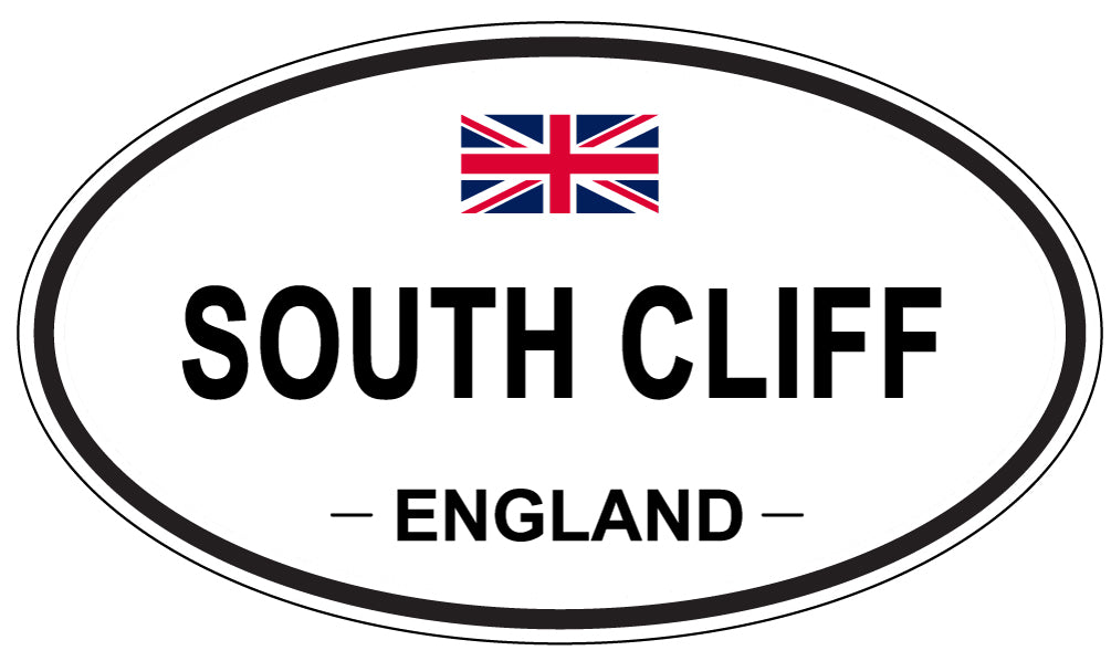 SOUTH CLIFF, ENGLAND - Oval Sticker