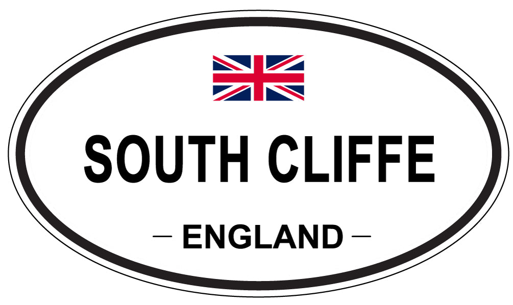 SOUTH CLIFFE, ENGLAND - Oval Sticker