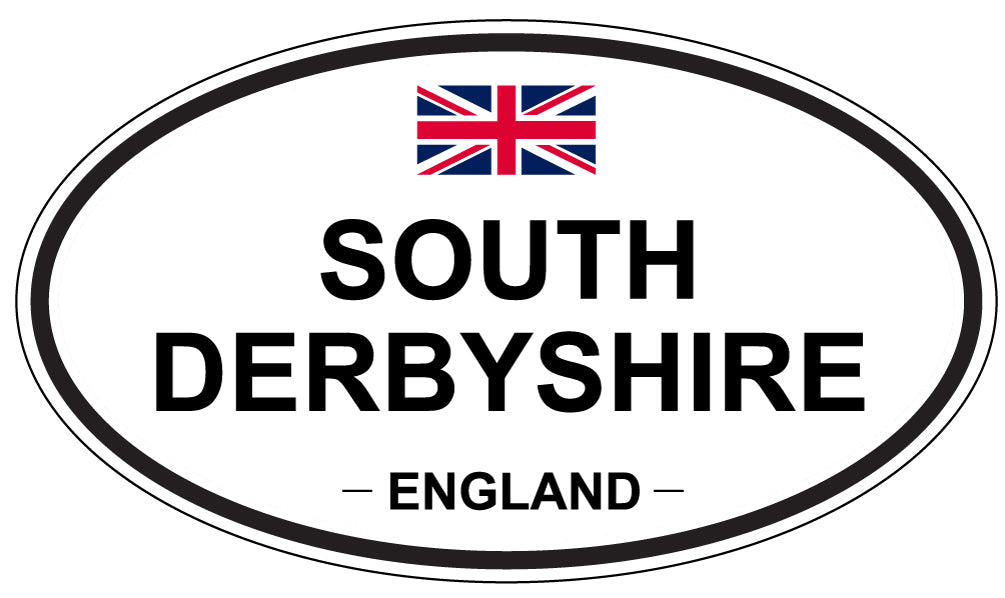 SOUTH DERBYSHIRE, ENGLAND - Oval Sticker