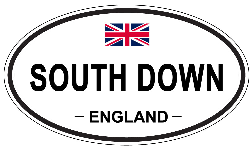 SOUTH DOWN, ENGLAND - Oval Sticker