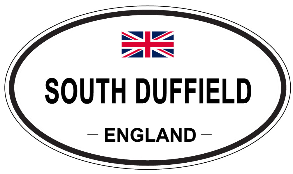 SOUTH DUFFIELD, ENGLAND - Oval Sticker
