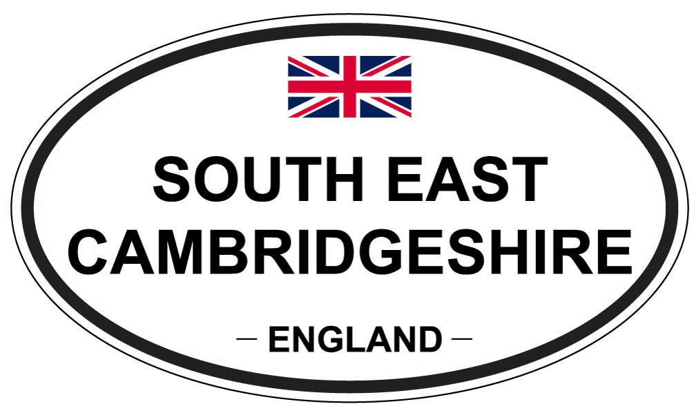 SOUTH EAST CAMBRIDGESHIRE, ENGLAND - Oval Sticker