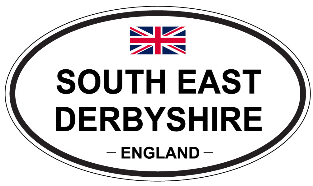 SOUTH EAST DERBYSHIRE, ENGLAND - Oval Sticker