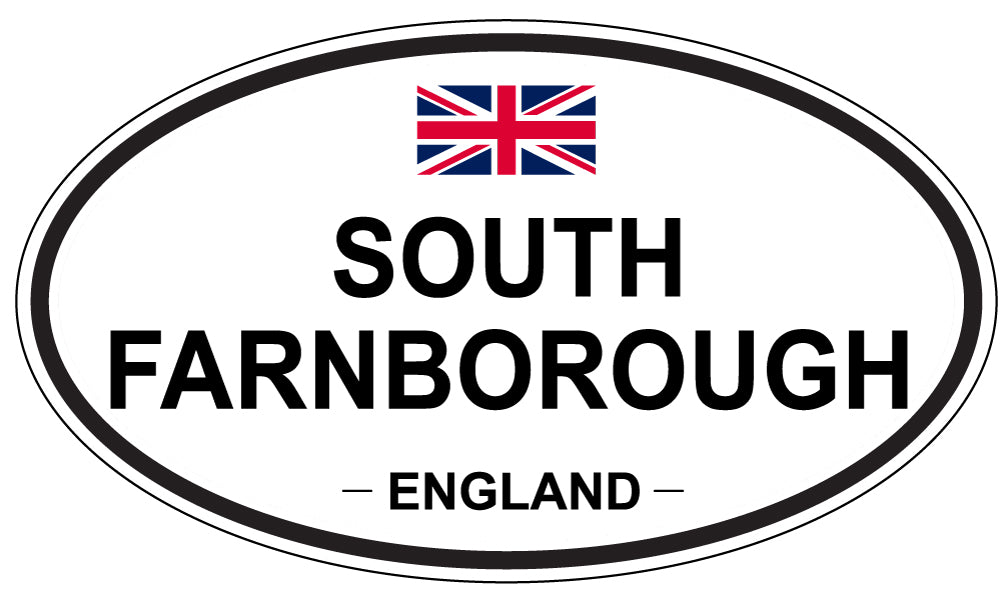 SOUTH FARNBOROUGH, ENGLAND - Oval Sticker